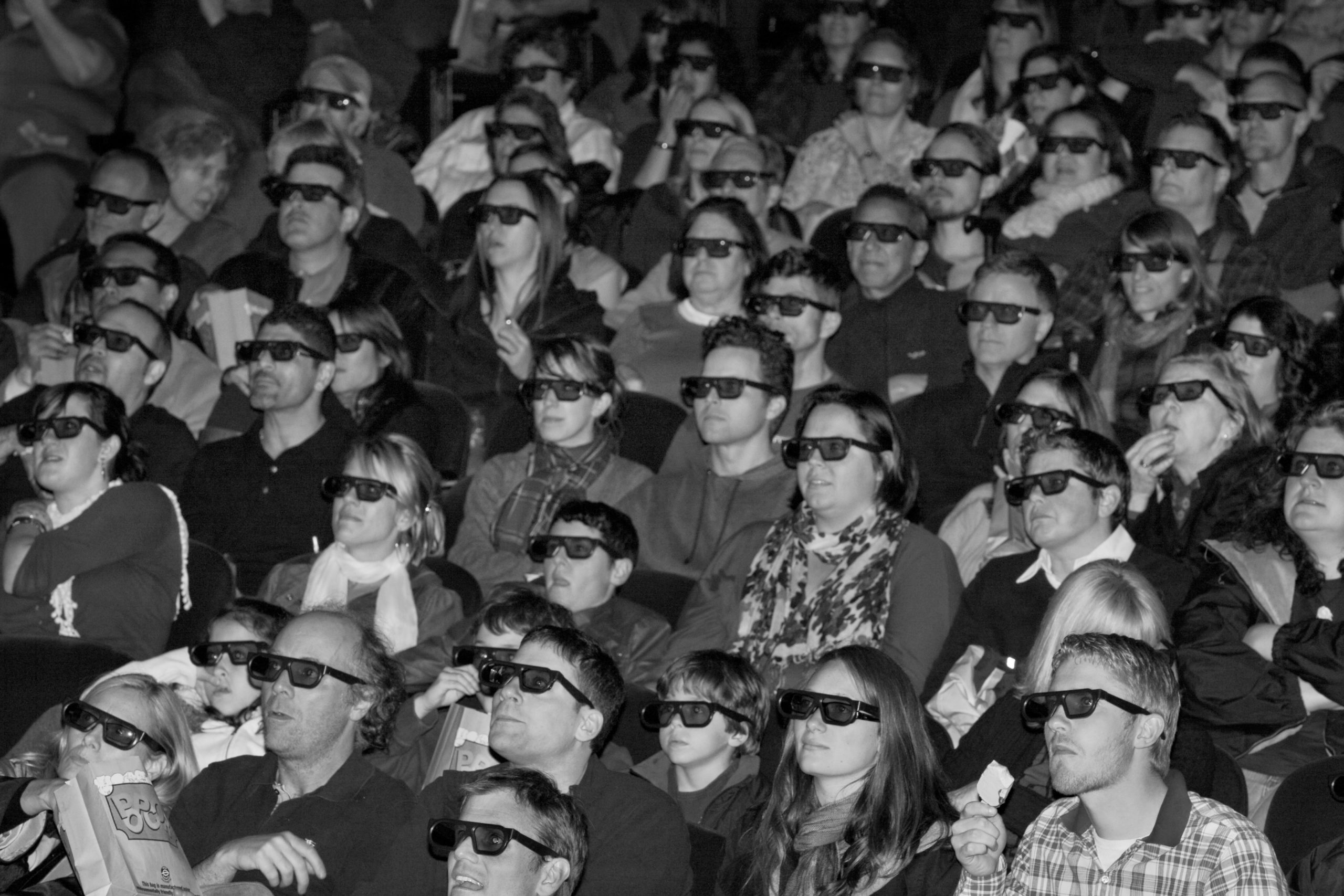 Castro Theatre audience watching Alice In Wonderland in 3D, March 12, 2010