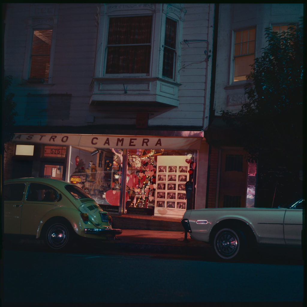 1975, Valentines window - Harvey Milk's Castro Street Camera Store, San Francisco