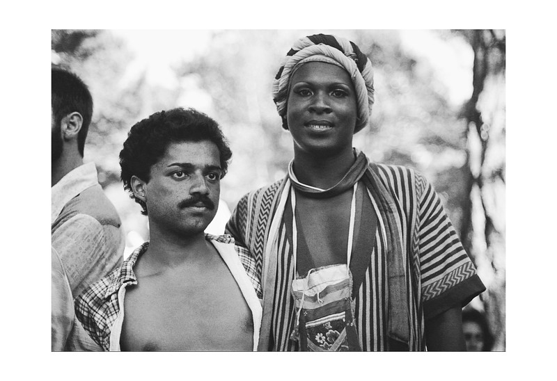 Sylvester and Willie at the 1976 Gay Freedom Day (at the post parade gathering in Golden Gate Park)